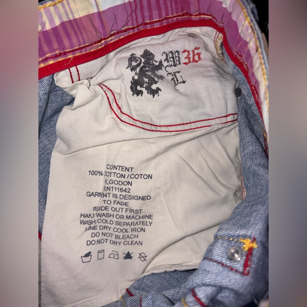 Authentic COOGI - Vintage Blue Jean Shorts with Colorful Signature Stitching - Picture 7 of 9